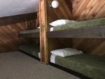 Bunk beds upstairs loft
